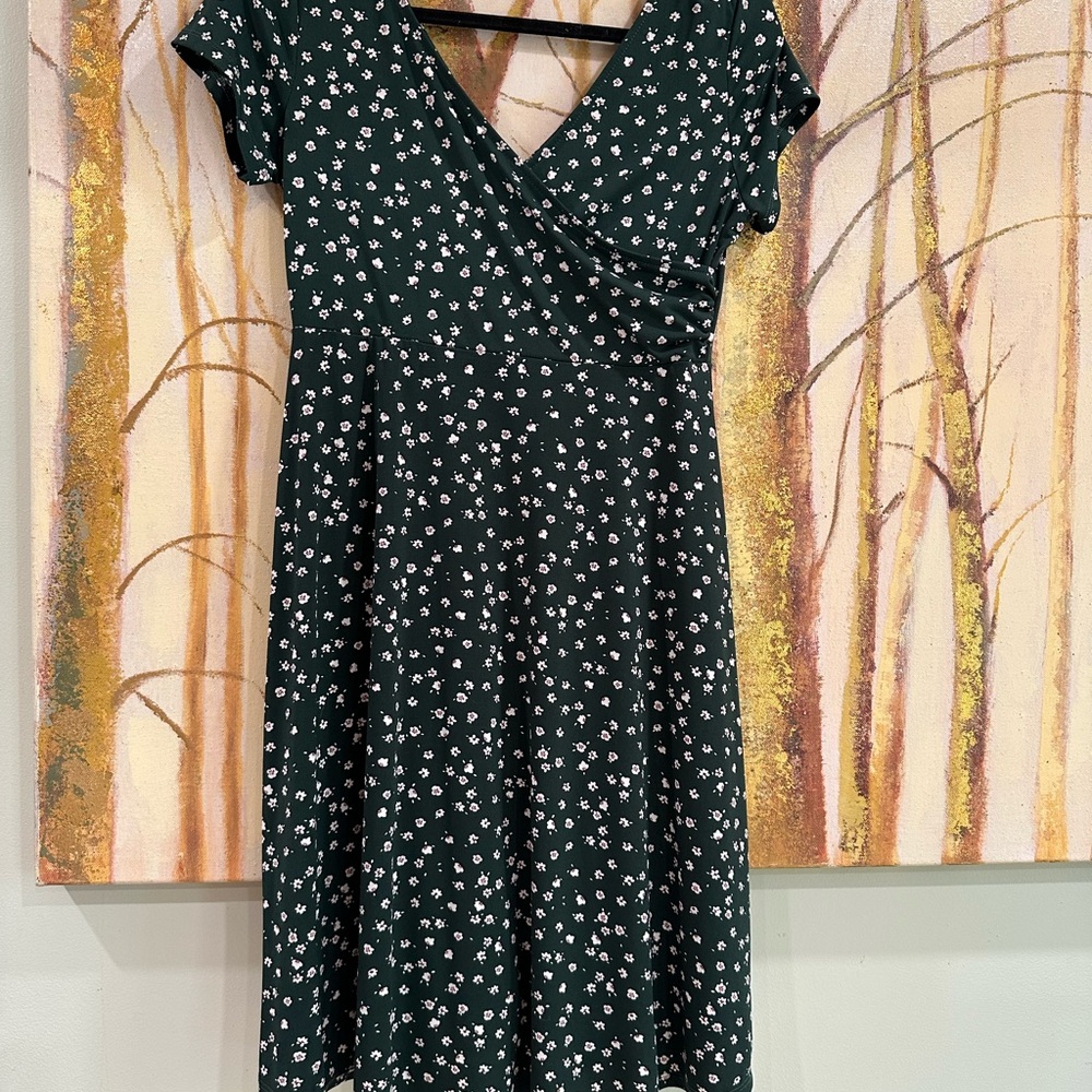 Floral Green Maternity/Nursing Dress